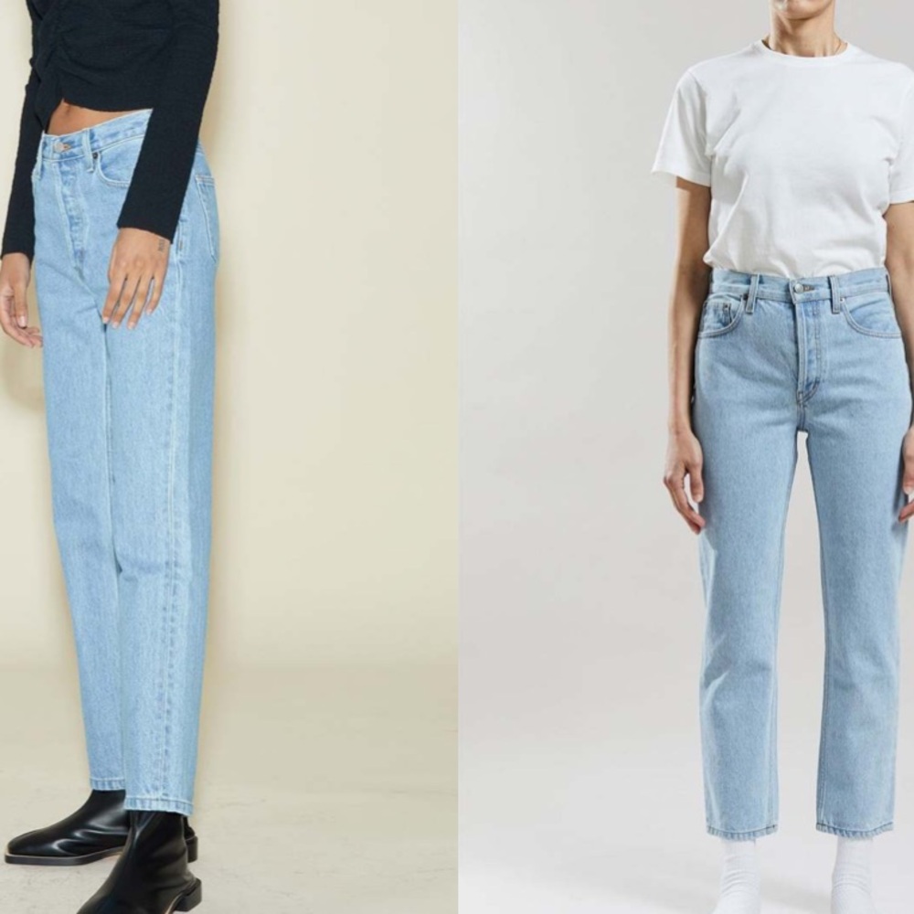 Still Here Tate Straight Leg in Vintage Blue Size 24 - Picture 2 of 10
